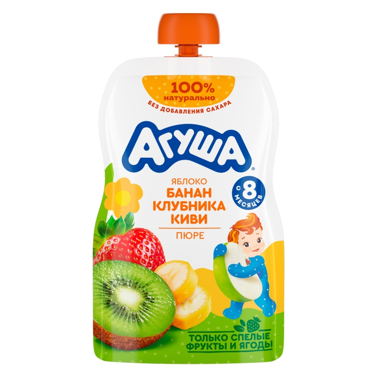 Խյուս խնձոր, բանան, ելակ, կիվի 90 գր