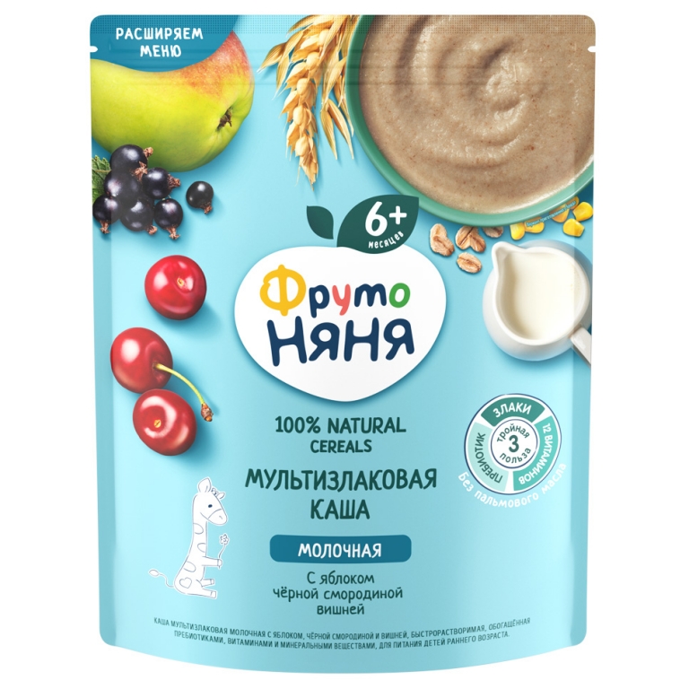 Շիլա խնձոր, սև հաղարջ, բալ 200 գր